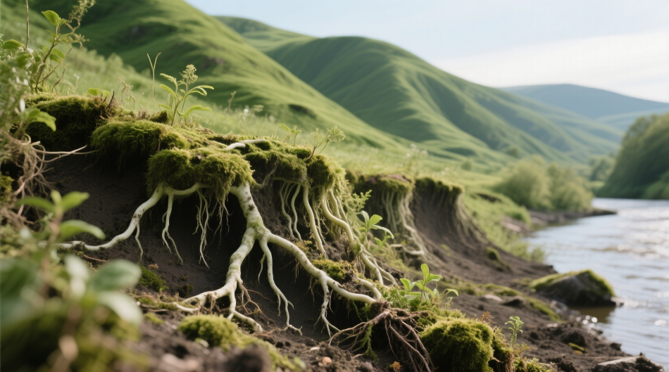 Barriera antierosione: soluzioni naturali per il suolo dal micelio